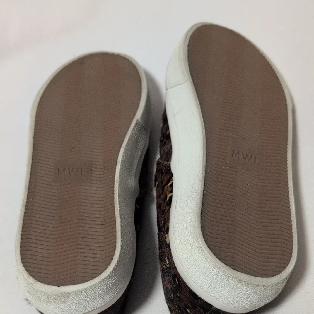 Madewell Sidewalk Slip-On Sneakers Painted Calf Hair Size 7
